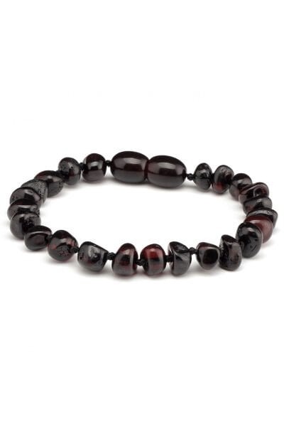 Sertifikalı Bandrollü Baltık Kehribar Vişne Rengi Kız Erkek Bebek Diş Bileklik