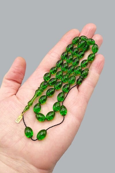 Ayhan Turan Usta İşçilikli Ateş Kehribar Tesbih 8*12 mm Beyzi Sistemli Imzalı Tespih