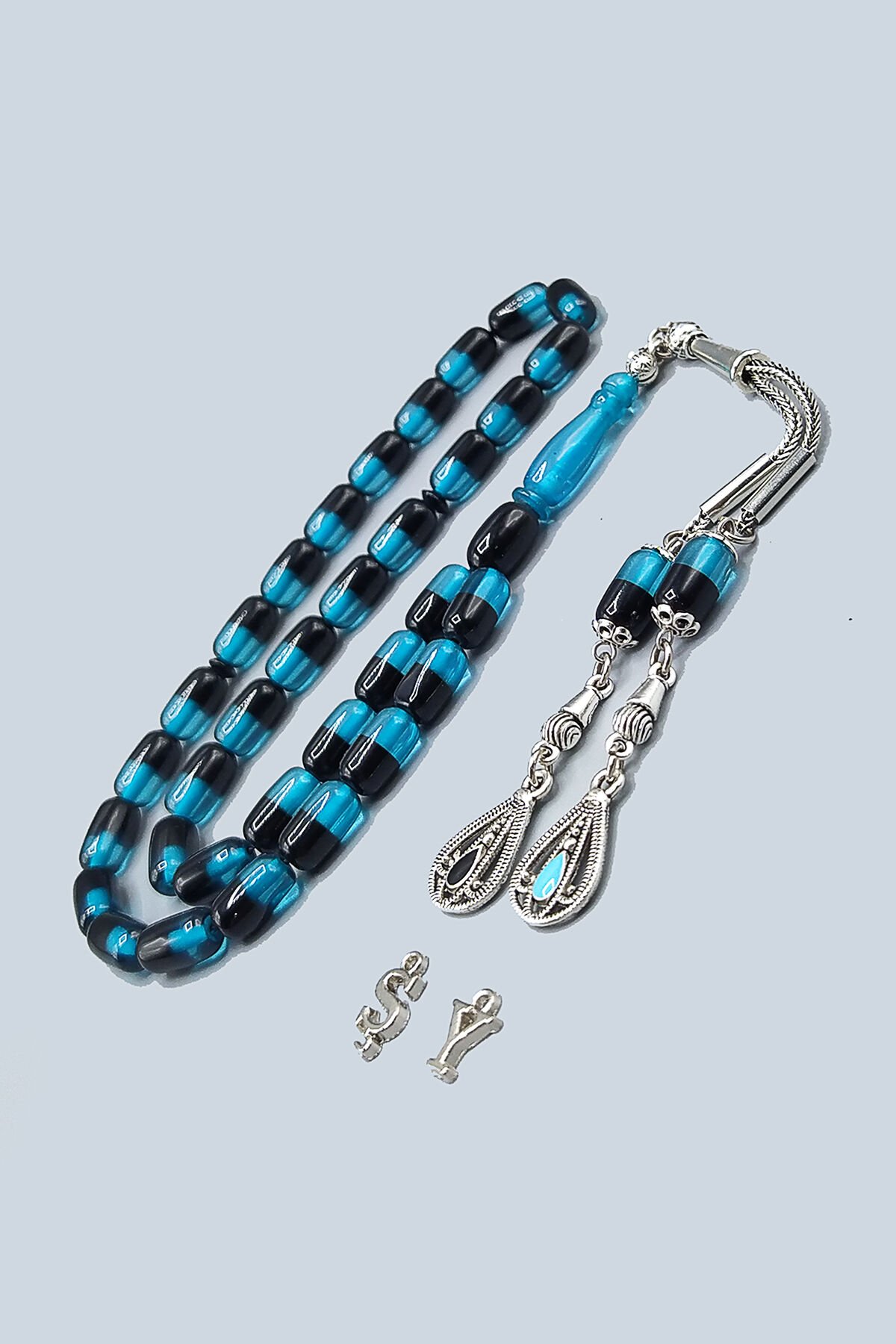 7*10 mm Uçak Camı Tesbih Sıkma Kehribar Tesbih Taraftar Tespih Kapsül Kesim Tesbih