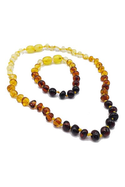 Sertifikalı Orjinal Baltık Kehribar Kız Erkek Bebek Diş Kolyesi Bileklik Seti Kehribar Kolye