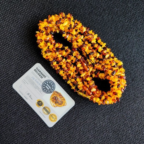 7 Gram Cips Multicolor Kehribar Bebek Diş Kolyesi