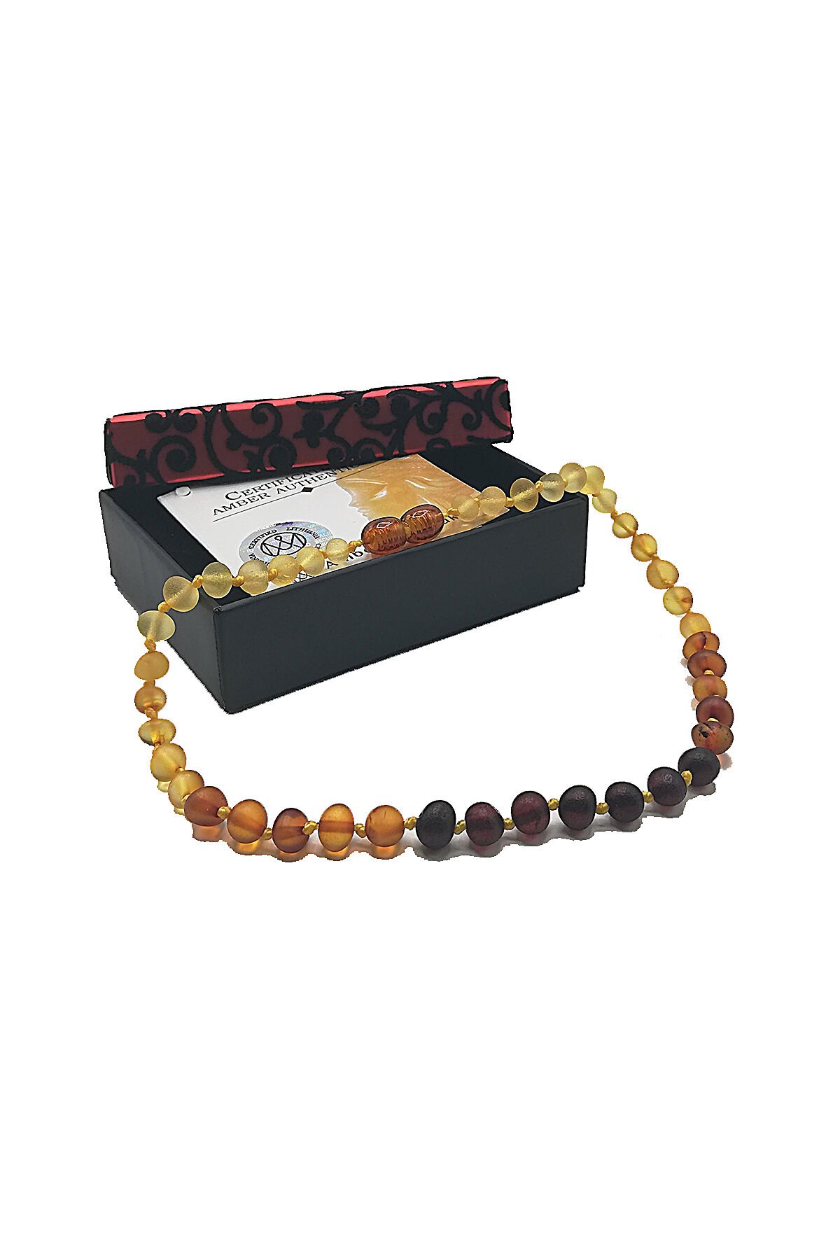 Sertifikalı Orjinal Baltık Kehribar Bebek Diş Kolyesi Mat Gökkuşağı Kehribar Kolye