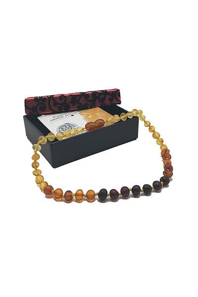 Sertifikalı Orjinal Baltık Kehribar Bebek Diş Kolyesi Mat Gökkuşağı Kehribar Kolye