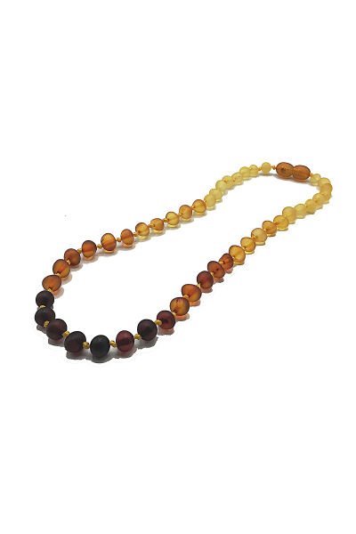 Sertifikalı Orjinal Baltık Kehribar Bebek Diş Kolyesi Mat Gökkuşağı Kehribar Kolye