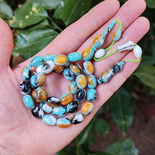 Ergin Baran Usta İşçilikli Turkuaz Arizona Katalin Tesbih