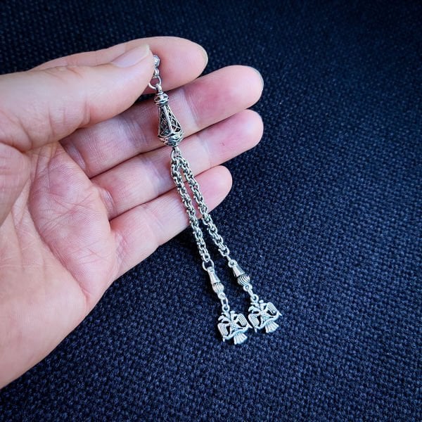 9 Gram Orjinal Gümüş Kaplama Pirinç Püskül Selçuklu Kartalı
