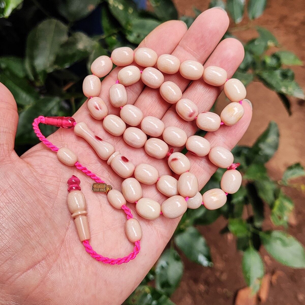 8x11 mm Katalin Kanayan Baga Tesbih - Hayyani Usta İşçilikli Çift İmame Tespih