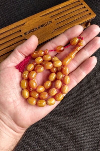 9x12 mm Mişmişi Sandaloz Baga Tesbih, Yeni Döküm Miskevi Baga, Katalin Kanayan Baga Tesbih