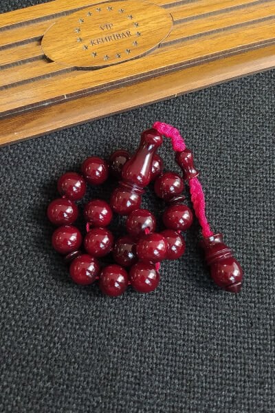 Koleksiyonluk 13 mm Bilekboy Vişne Katalin Tesbih Ebu Sırr Usta İşçilikli Efe Maskot Kanayan Baga