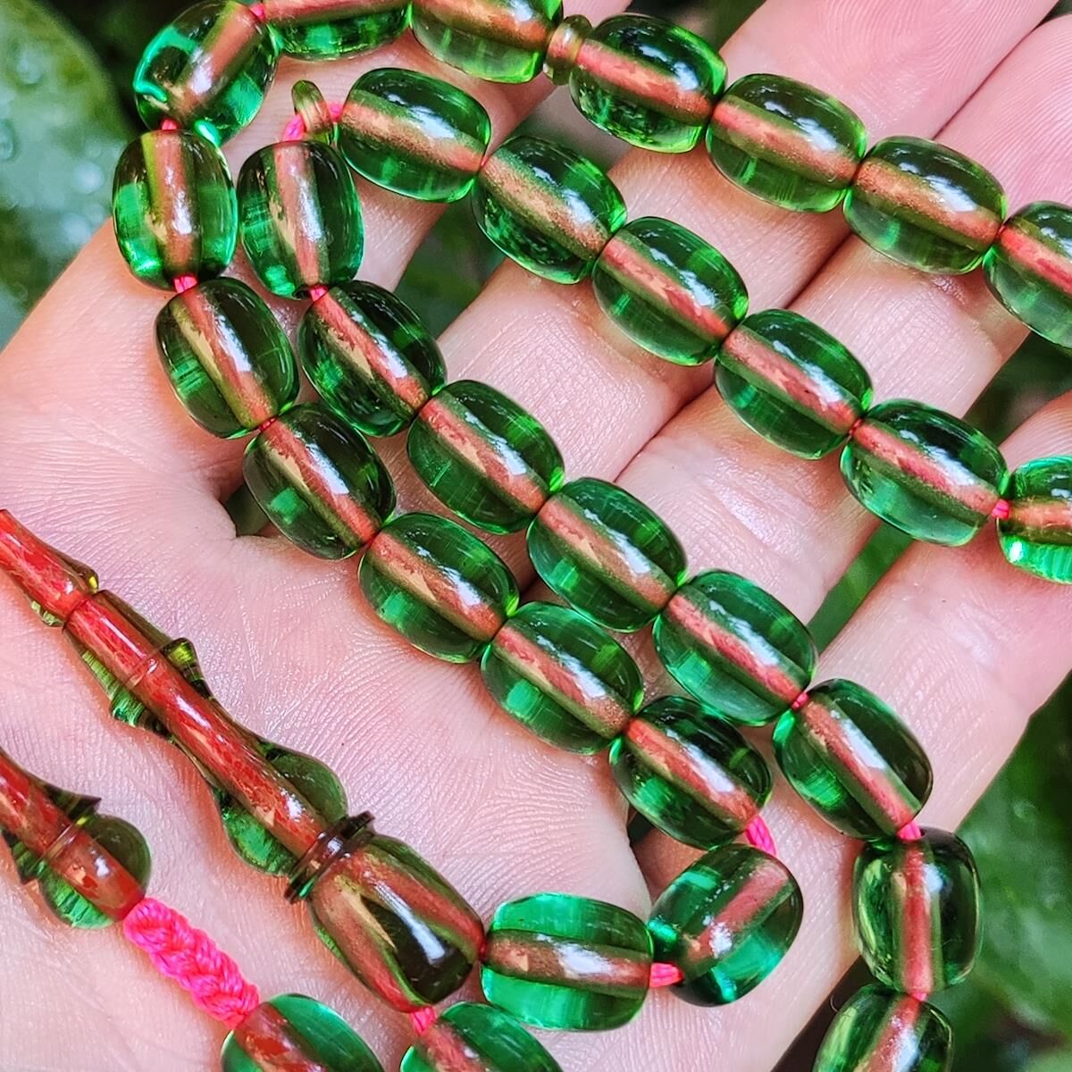 9x11 mm Şeffaf Delim Su Yeşili Katalin Tesbih - Ergin Baran Necef