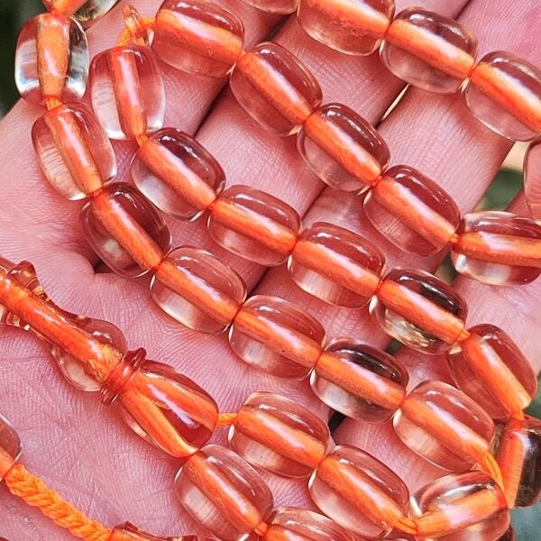 9x11 mm Şeffaf Delim Altın Rengi Katalin Tesbih - Ergin Baran Necef