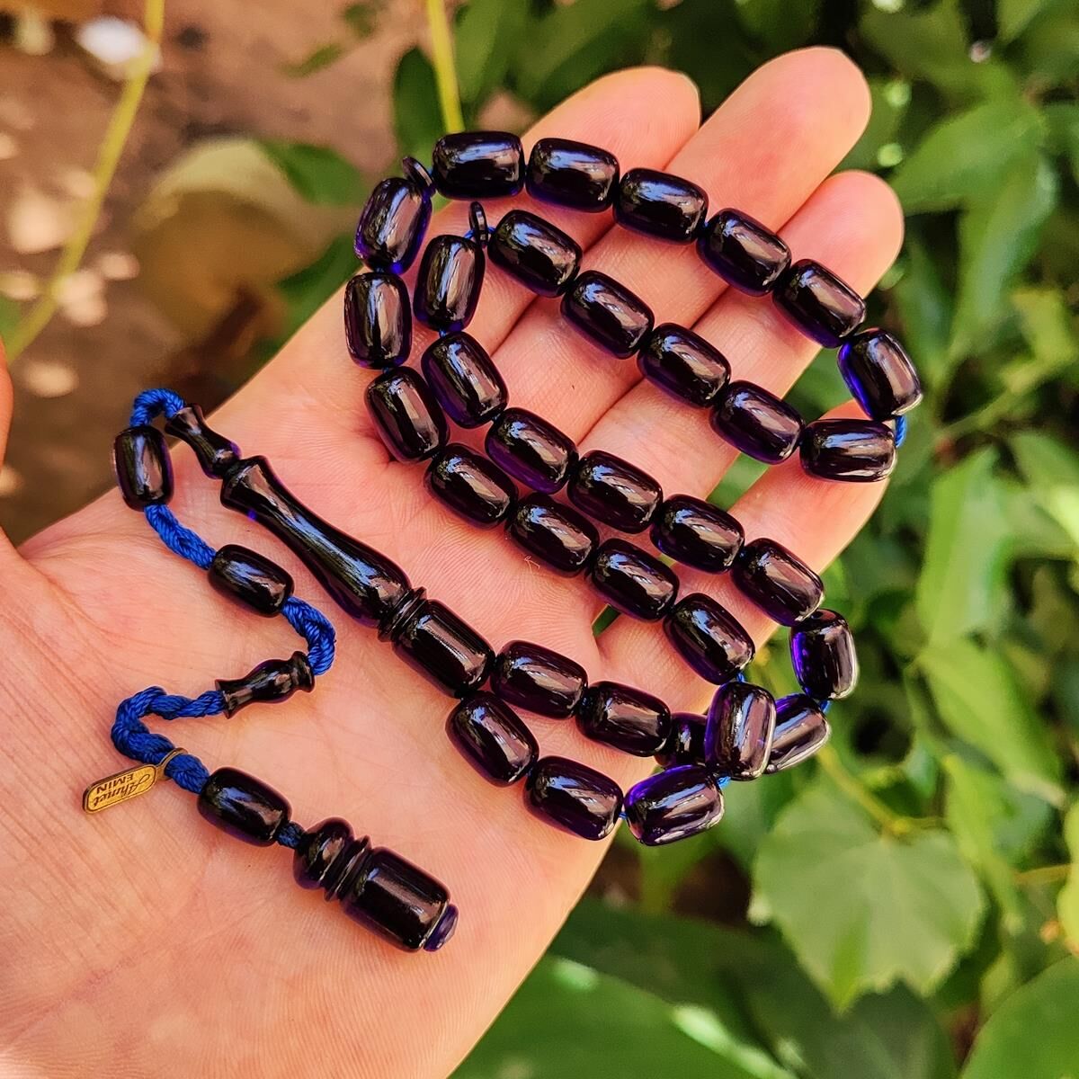 9x12 mm Ahmet Emin Usta İşçilikli Lacivert Katalin Tesbih