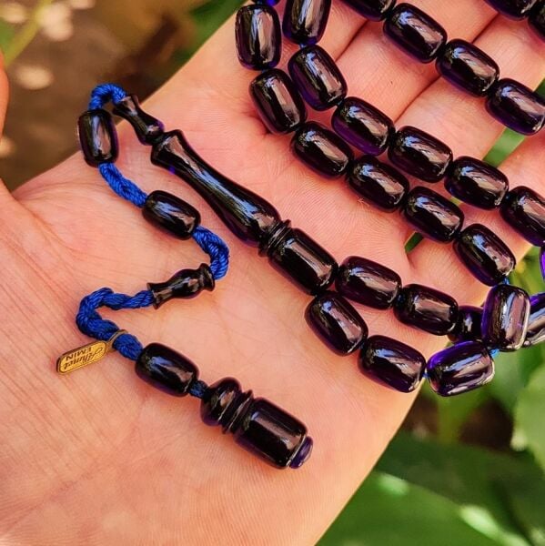 9x12 mm Ahmet Emin Usta İşçilikli Lacivert Katalin Tesbih