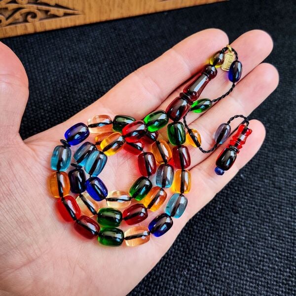 Renk Cümbüşü Şeffaf Katalin Tesbih | Bonibon Tesbih