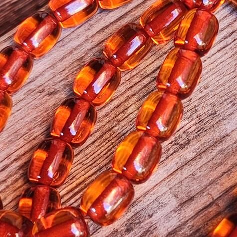 9x11 mm Kahverengi Çubuk Sıkma Kehribar Tesbih | Ebu Sırr Usta İmzalı Tespih