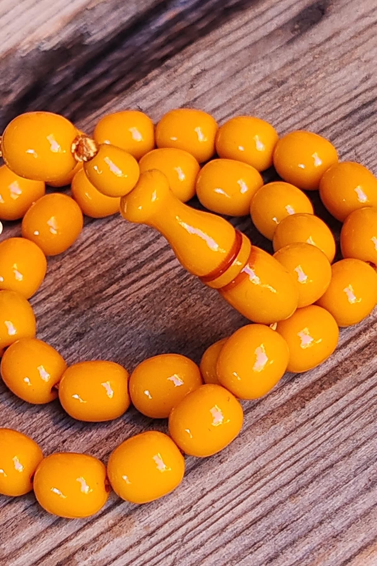 9x10 mm Mişmişi Çubuk Sıkma Kehribar Tesbih | Ebu Sırr Usta İmzalı Tespih