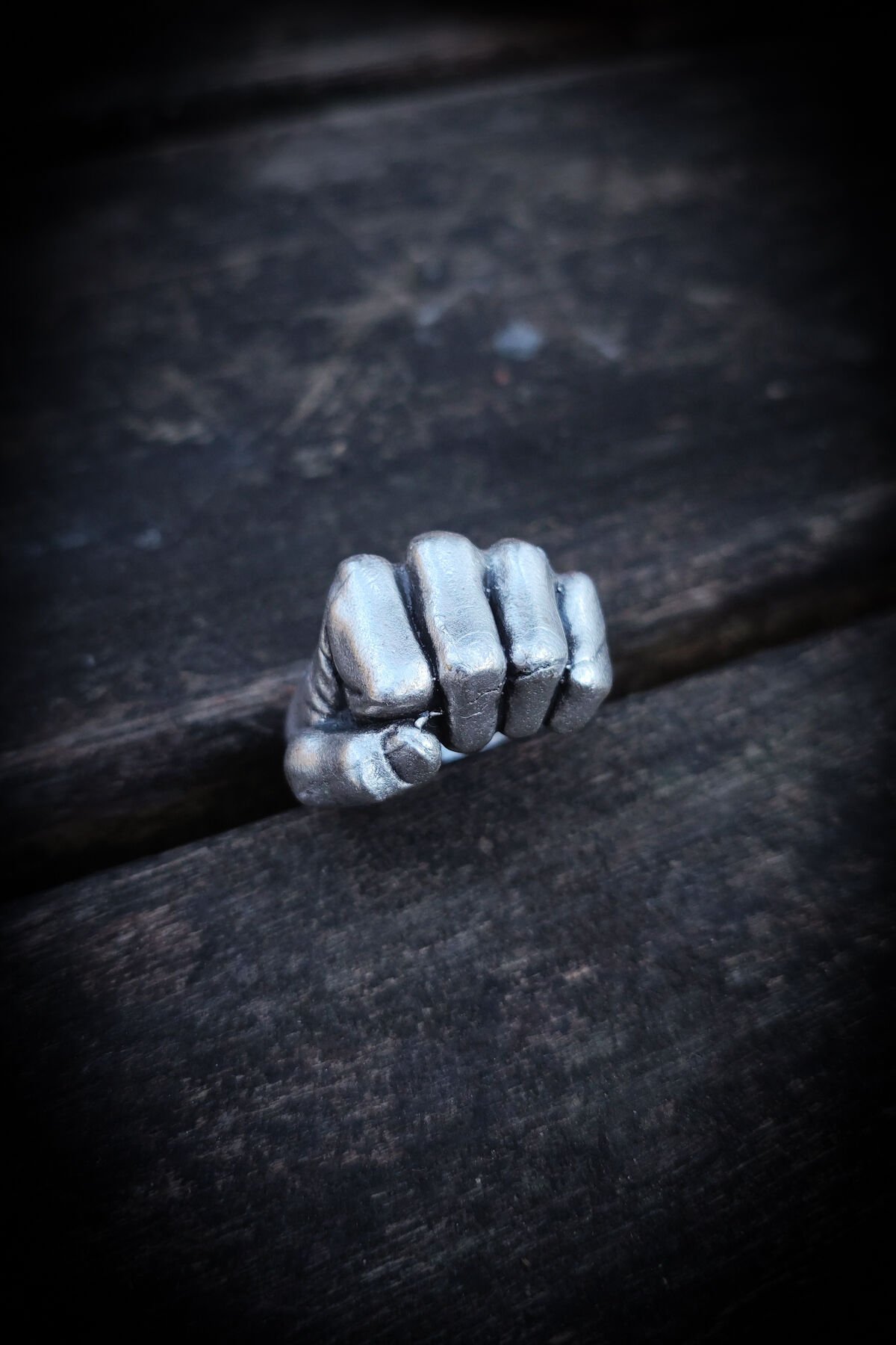 Ayarlanabilir Antik Gümüş Kaplama Yüzük, Kararmaz Erkek Yüzüğü