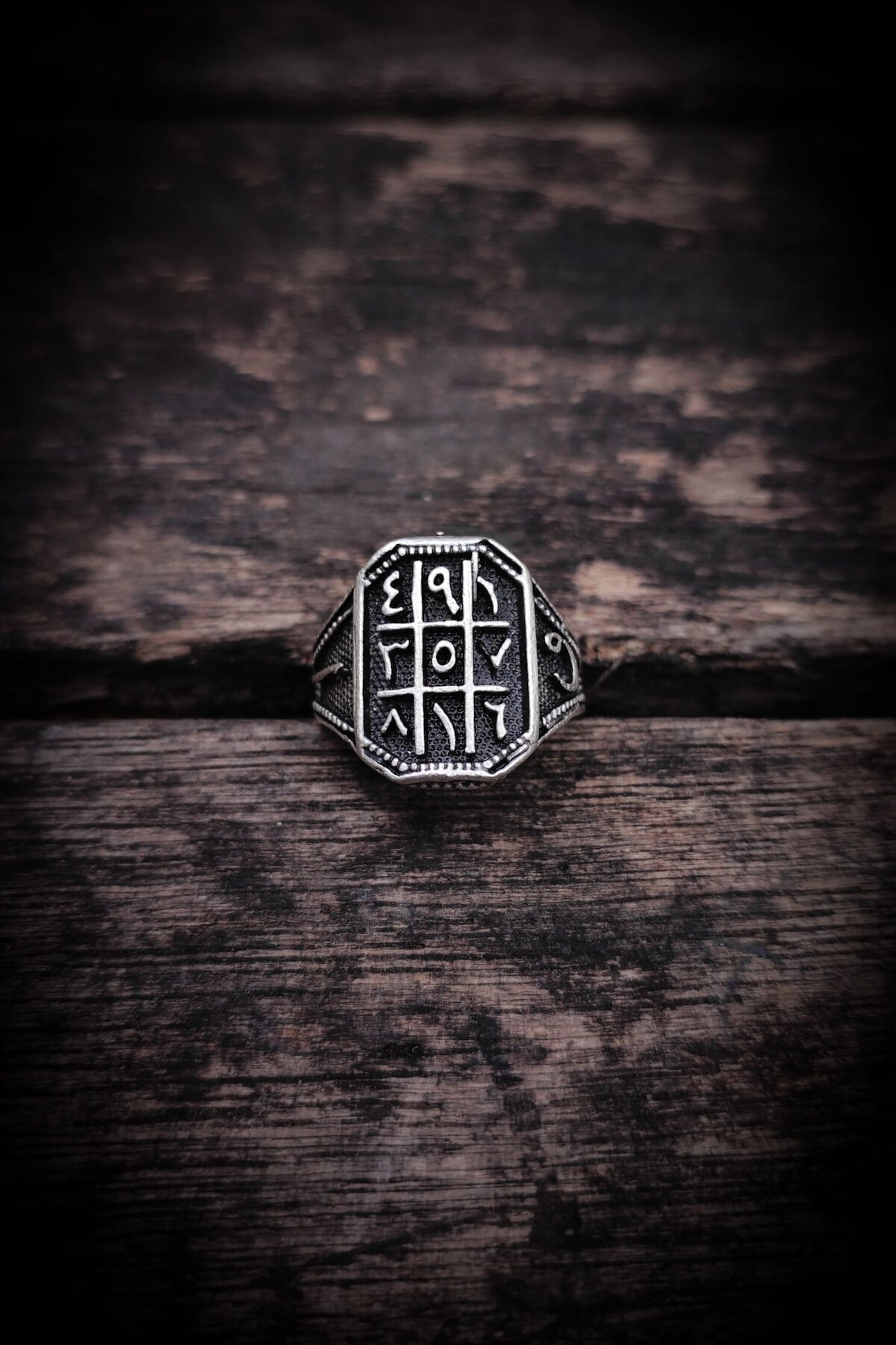 Ayarlanabilir Antik Gümüş Kaplama Yüzük, Kararmaz Erkek Yüzüğü