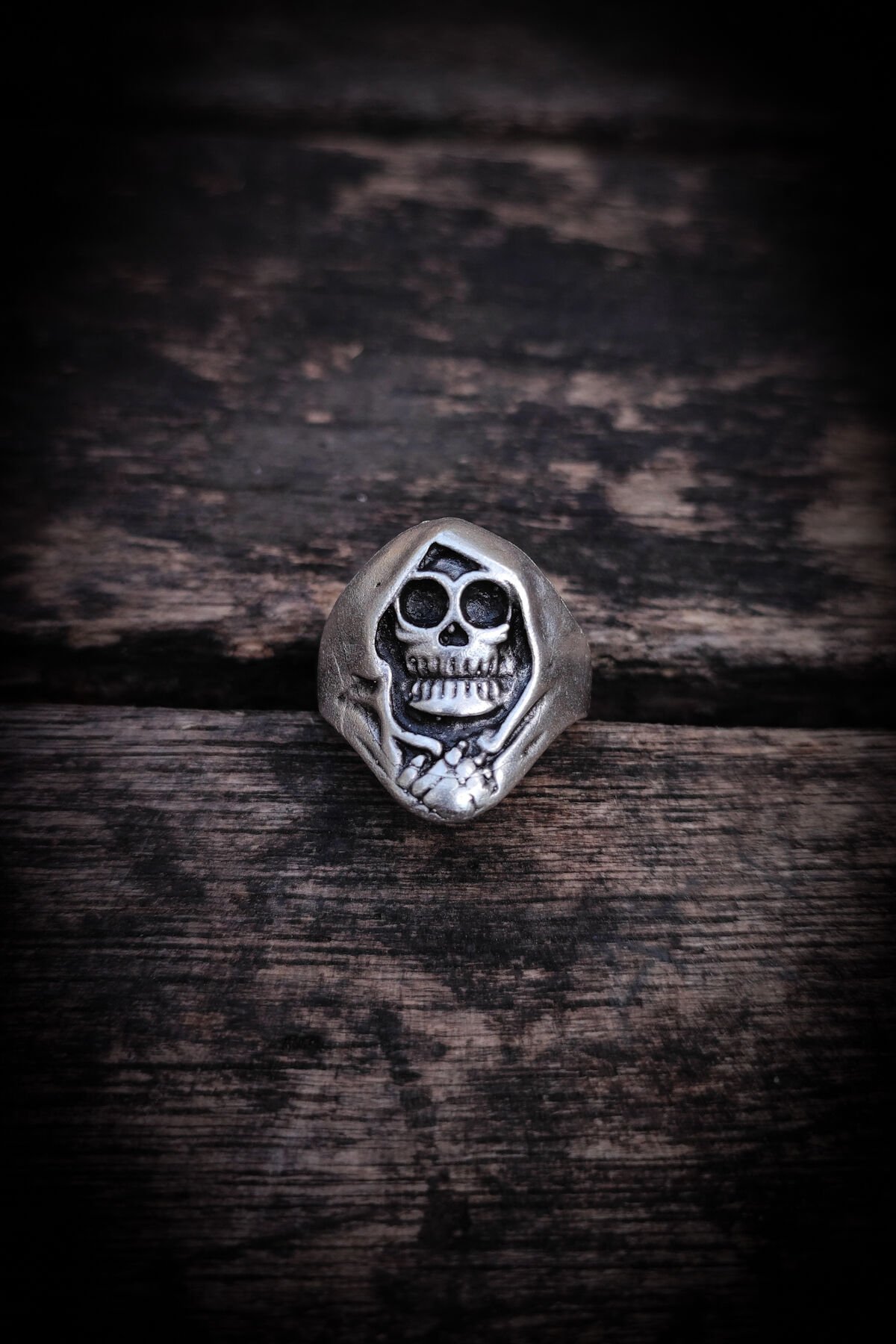 Ayarlanabilir Antik Gümüş Kaplama Yüzük, Kararmaz Erkek Yüzüğü