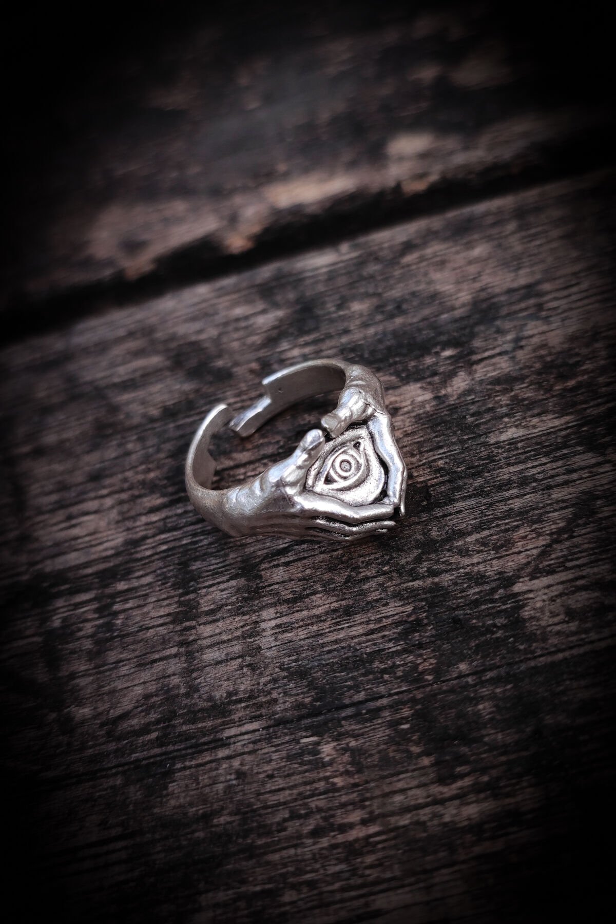 Ayarlanabilir Antik Gümüş Kaplama Yüzük, Kararmaz Erkek Yüzüğü