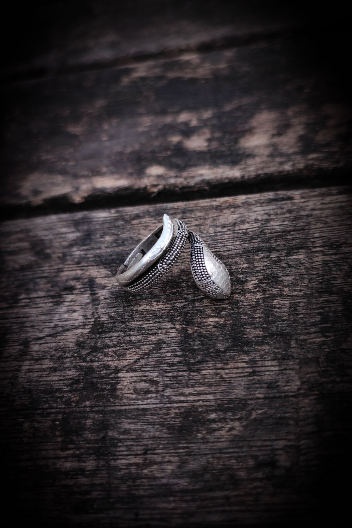 Ayarlanabilir Antik Gümüş Kaplama Yüzük, Kararmaz Erkek Yüzüğü