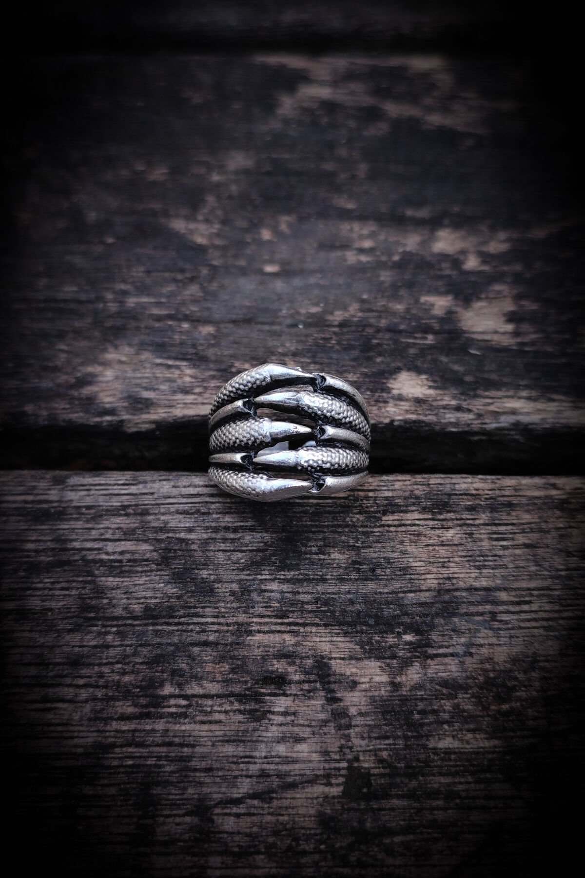 Ayarlanabilir Antik Gümüş Kaplama Yüzük, Kararmaz Erkek Yüzüğü