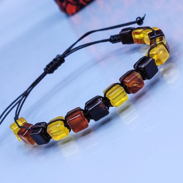 Multicolor Kehribar Bileklik | Sertifikalı Baltık Kehribar