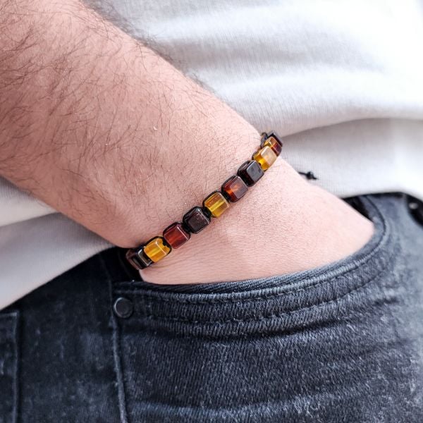 Multicolor Kehribar Bileklik | Sertifikalı Baltık Kehribar