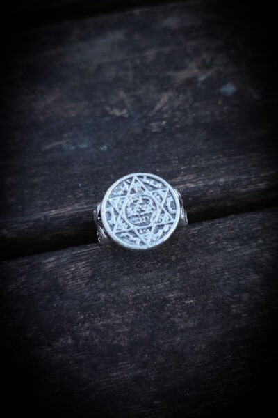 Ayarlanabilir Antik Gümüş Kaplama Yüzük, Kararmaz Erkek Yüzüğü