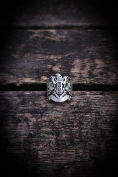 Ayarlanabilir Antik Gümüş Kaplama Yüzük, Kararmaz Erkek Yüzüğü