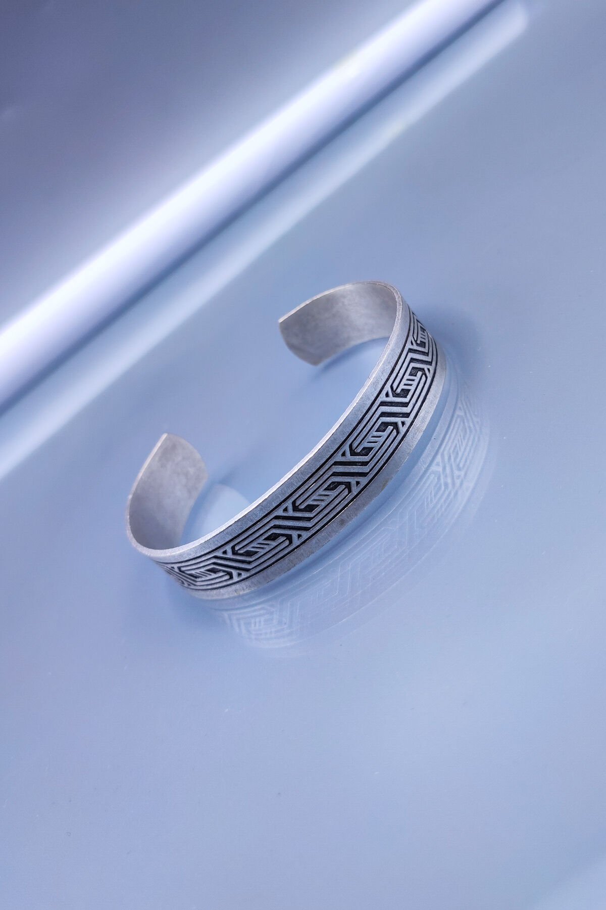 El Yapımı Ayarlanabilir Bakır Bileklik, Gümüş Kaplama Şifalı Bileklik, Sarma Bileklik