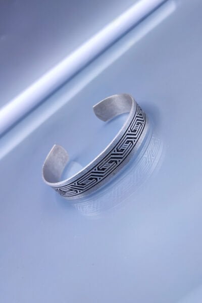 El Yapımı Ayarlanabilir Bakır Bileklik, Gümüş Kaplama Şifalı Bileklik, Sarma Bileklik