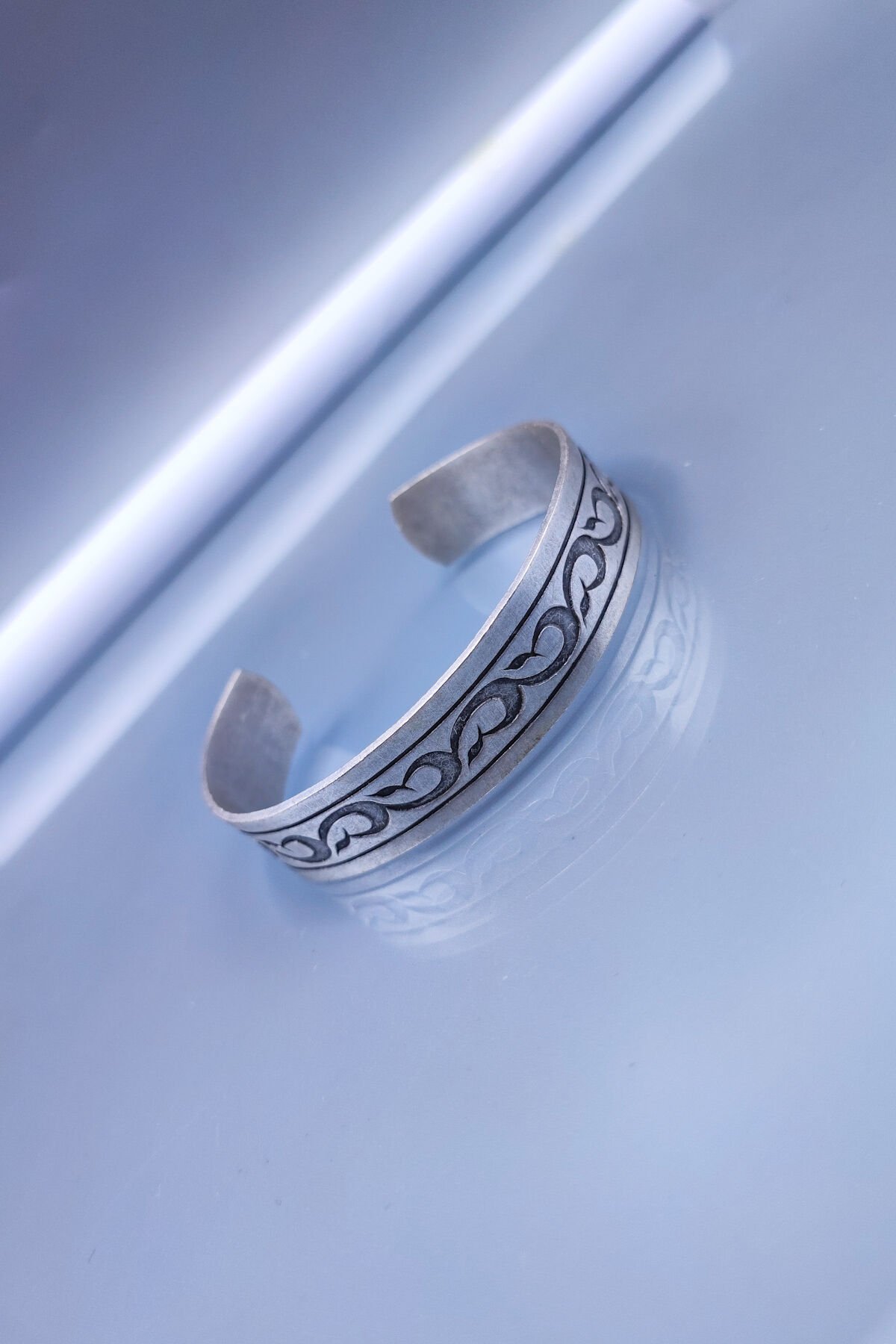 El Yapımı Ayarlanabilir Bakır Bileklik, Gümüş Kaplama Şifalı Bileklik, Sarma Bileklik