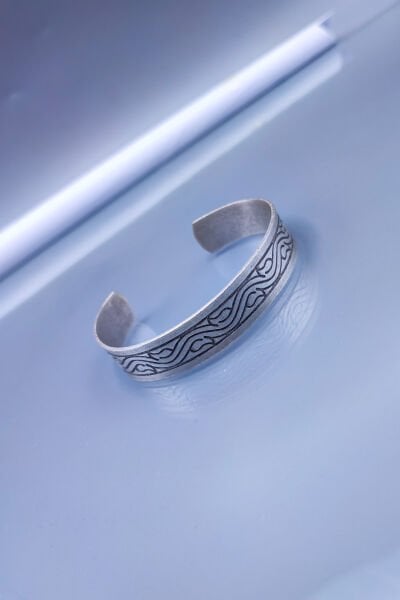 El Yapımı Ayarlanabilir Bakır Bileklik, Gümüş Kaplama Şifalı Bileklik, Sarma Bileklik