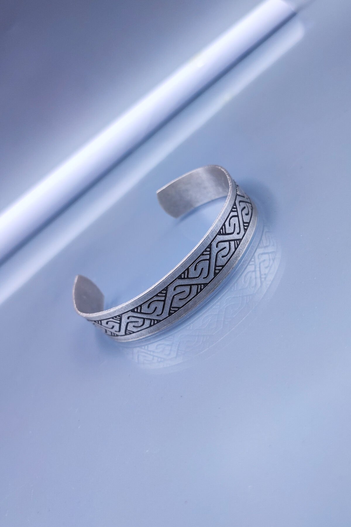 El Yapımı Ayarlanabilir Bakır Bileklik, Gümüş Kaplama Şifalı Bileklik, Sarma Bileklik