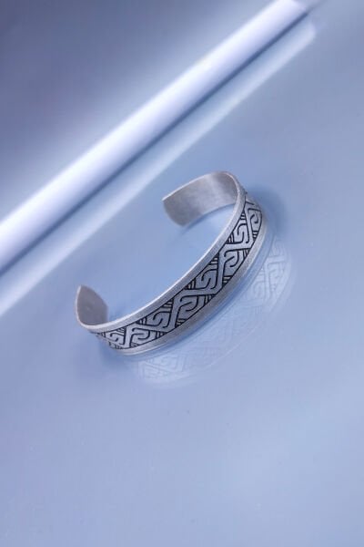 El Yapımı Ayarlanabilir Bakır Bileklik, Gümüş Kaplama Şifalı Bileklik, Sarma Bileklik