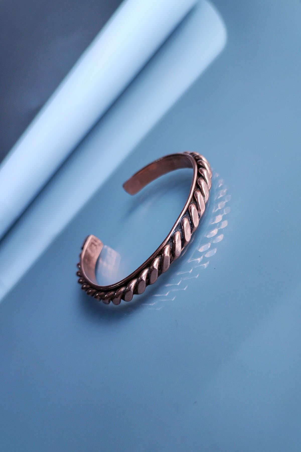 El Yapımı Ayarlanabilir Şifalı Saf Bakır Bileklik