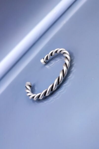 El Yapımı Ayarlanabilir Bakır Bileklik, Gümüş Kaplama Şifalı Bileklik, Sarma Bileklik