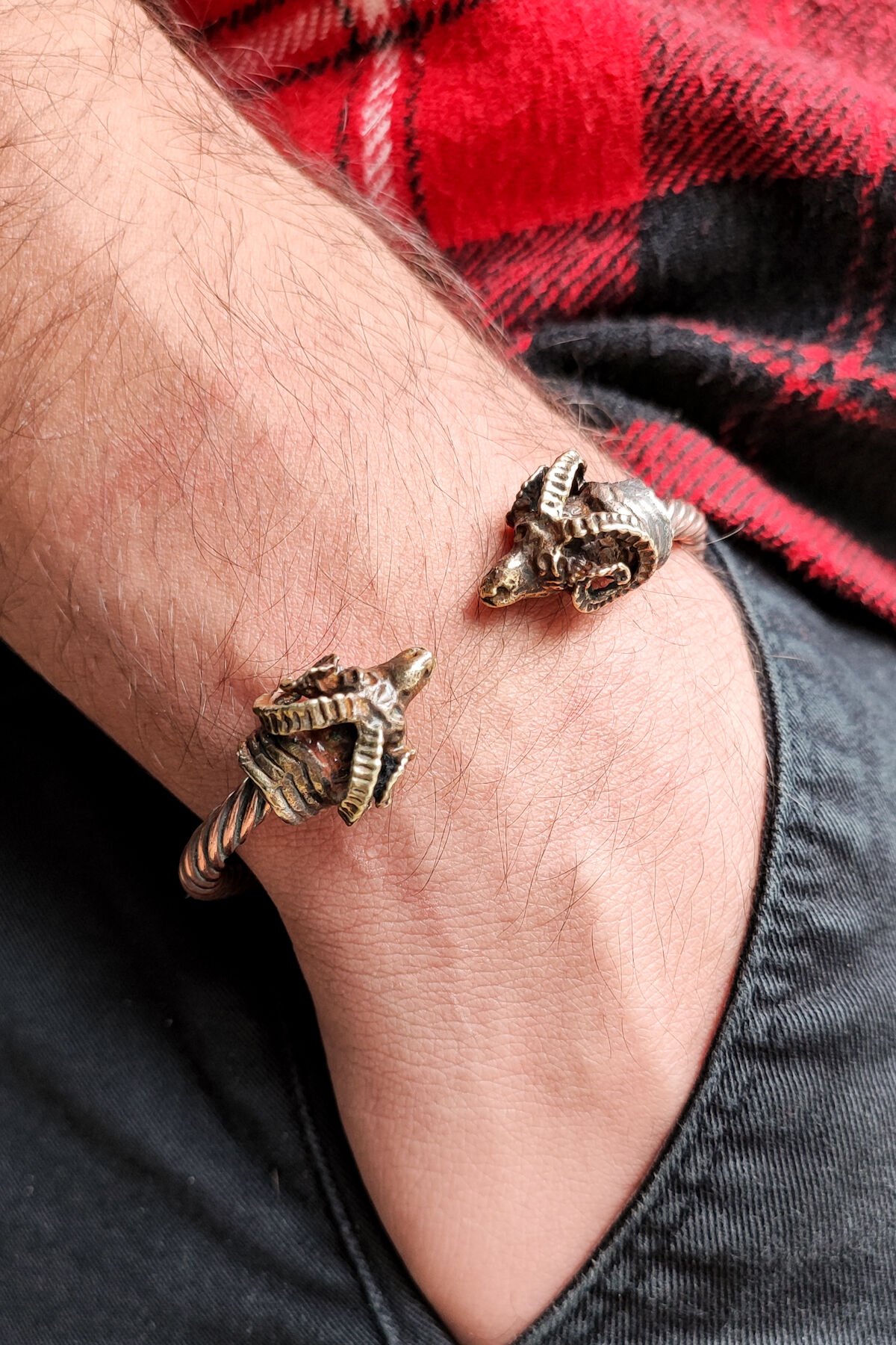 El Yapımı Ayarlanabilir Şifalı Saf Bakır Bileklik