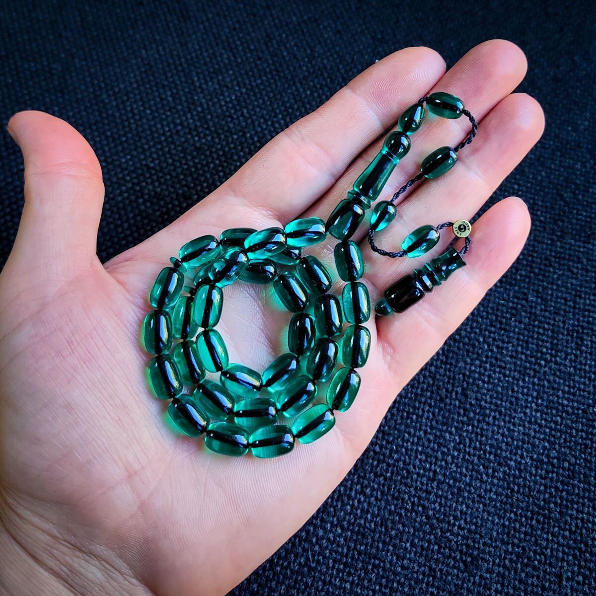 Yeşil Şeffaf Katalin Tesbih | Enes Abdo