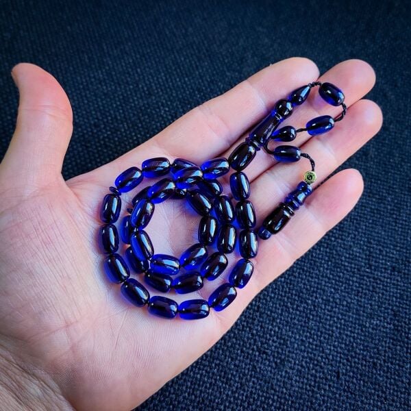 Lacivert Şeffaf Katalin Tesbih | Enes Abdo