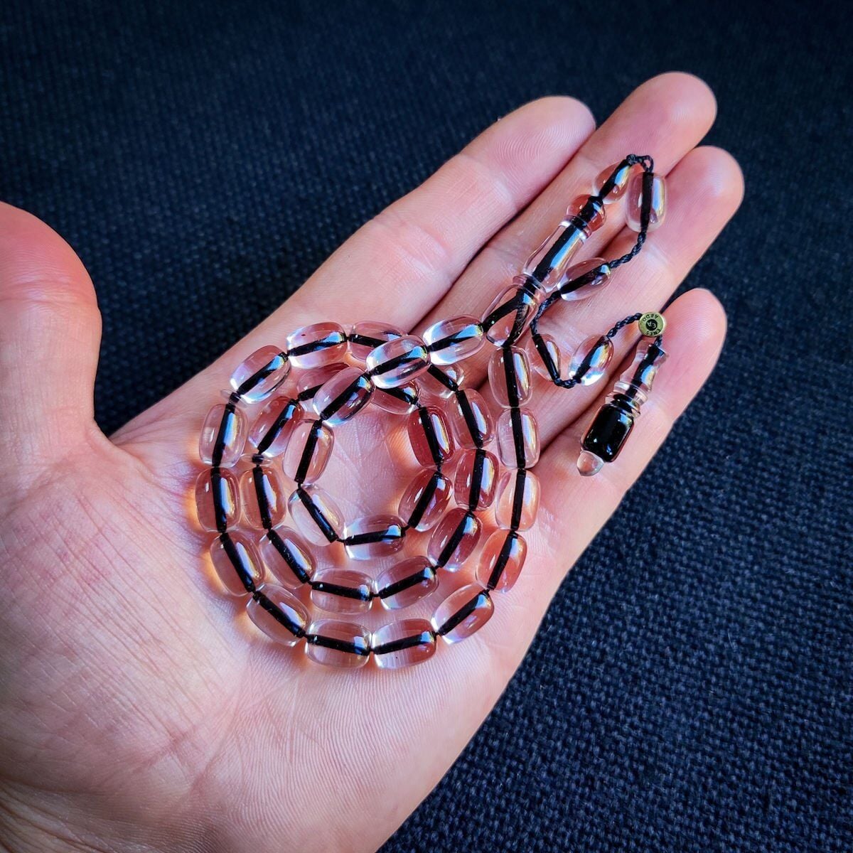 Su Rengi Şeffaf Katalin Tesbih | Enes Abdo