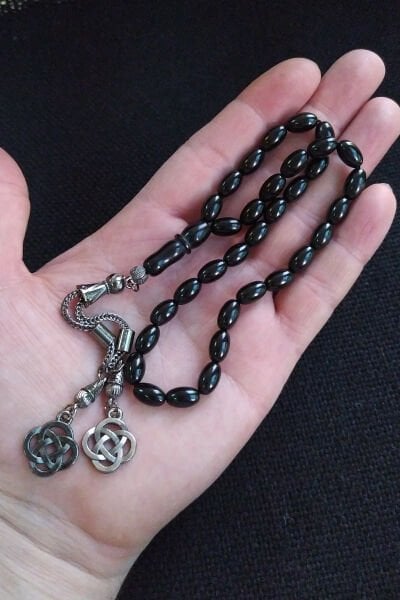 6X10 mm Beyzi Kesim Gürcü Oltusu Tesbih Ahşap Kutulu