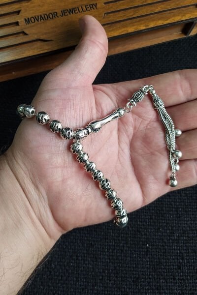 Bilekboy Gümüş Kaplama Tesbih