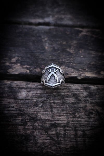 Bakır Tesbih Bileklik Kolye Yüzük Erkek Takı Seti Ayarlanabilir Yüzük Kolye Bileklik Zülfikar Yılan