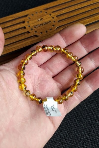 Sertifikalı Yetişkin Şifalı Kehribar Bileklik Baltık Kehribar Bileklik Anne Baba Kehribar Bileklik