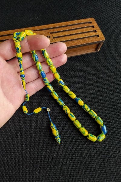 7x11 mm Kapsül Koleksiyonluk Arizona Kehribar Tesbih Fatih Erbabacan Usta İşçilikli Sistemli Tespih