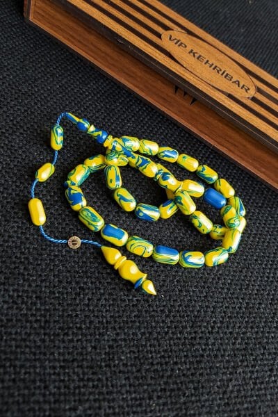 7x11 mm Kapsül Koleksiyonluk Arizona Kehribar Tesbih Fatih Erbabacan Usta İşçilikli Sistemli Tespih