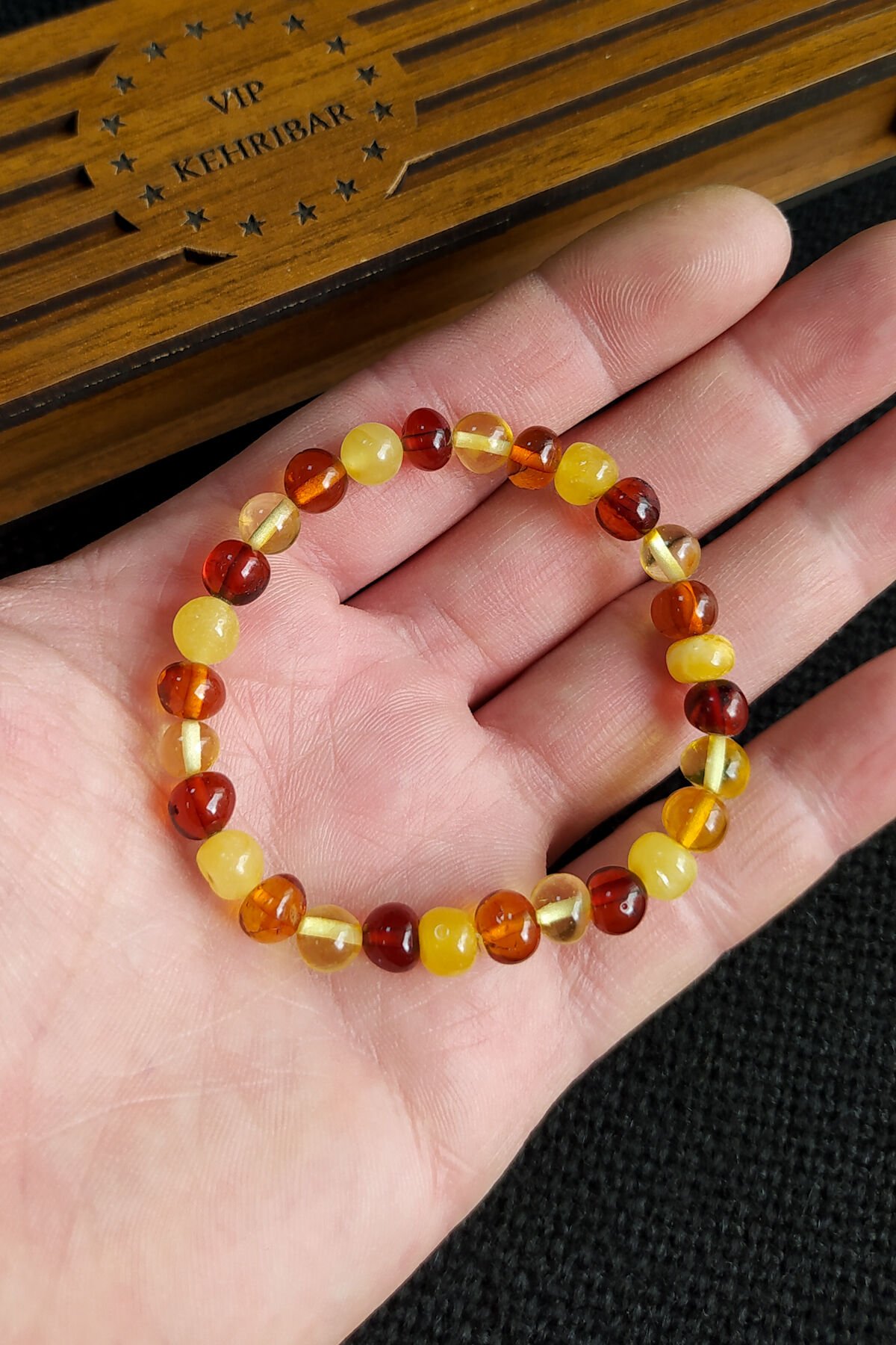 Sertifikalı Yetişkin Şifalı Kehribar Bileklik Baltık Kehribar Bileklik Anne Baba Kehribar Bileklik