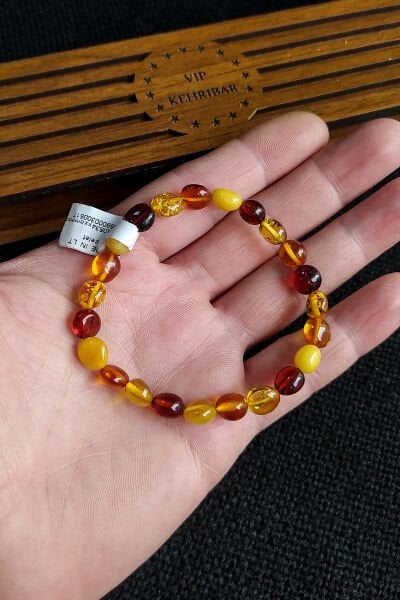 Sertifikalı Yetişkin Şifalı Kehribar Bileklik Baltık Kehribar Bileklik Anne Baba Kehribar Bileklik